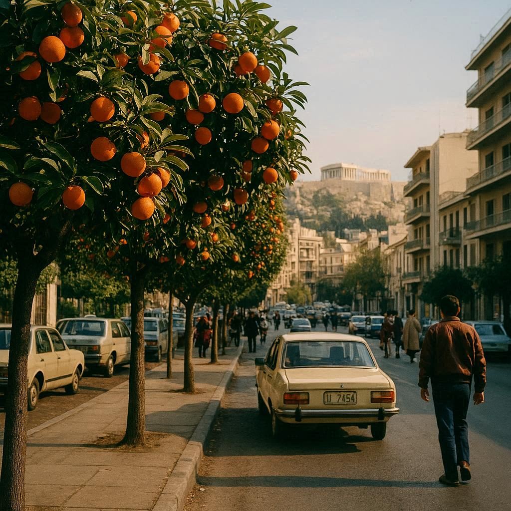 athen orangenbäume