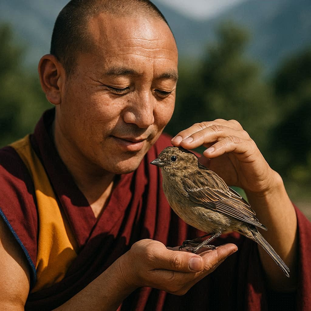 mönch vogel freundlich