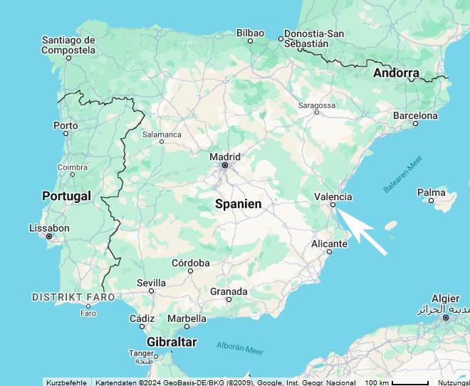 valencia karte spanien